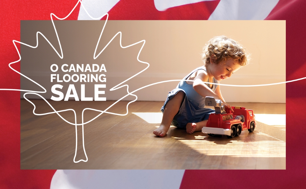 Child playing on hardwood floor
