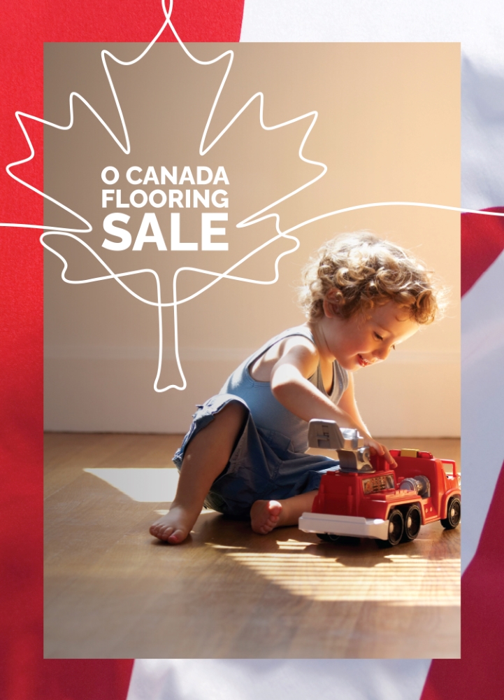 Child playing on hardwood floor